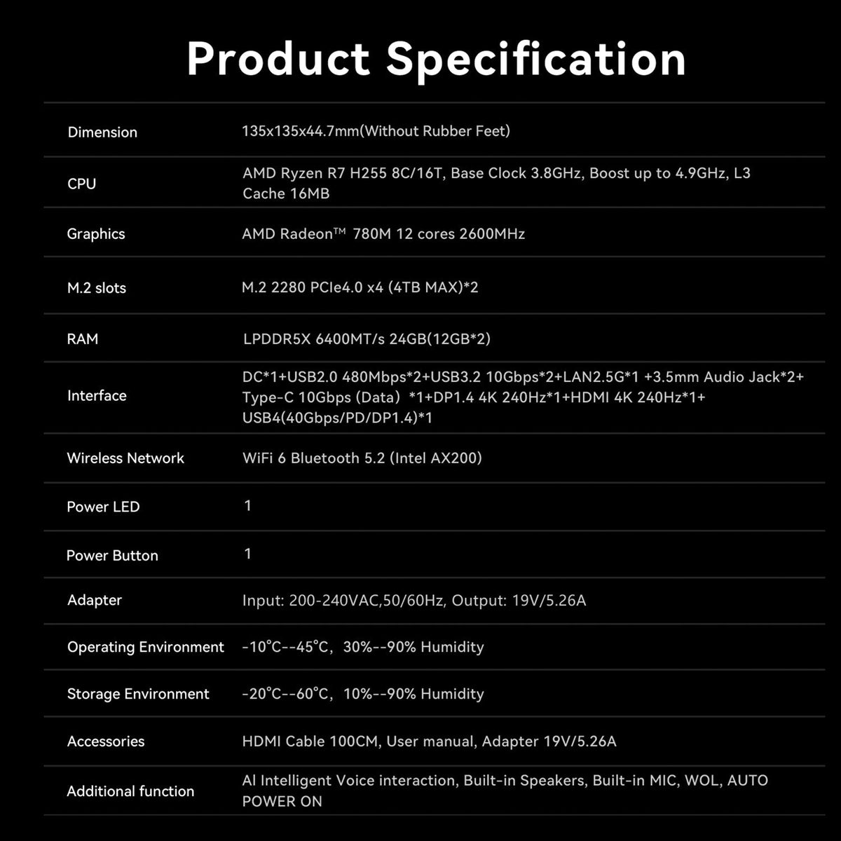 Beelink SER9 Pro AMD Ryzen™ 7 H 255 (OpenClaw Pre-Installed)